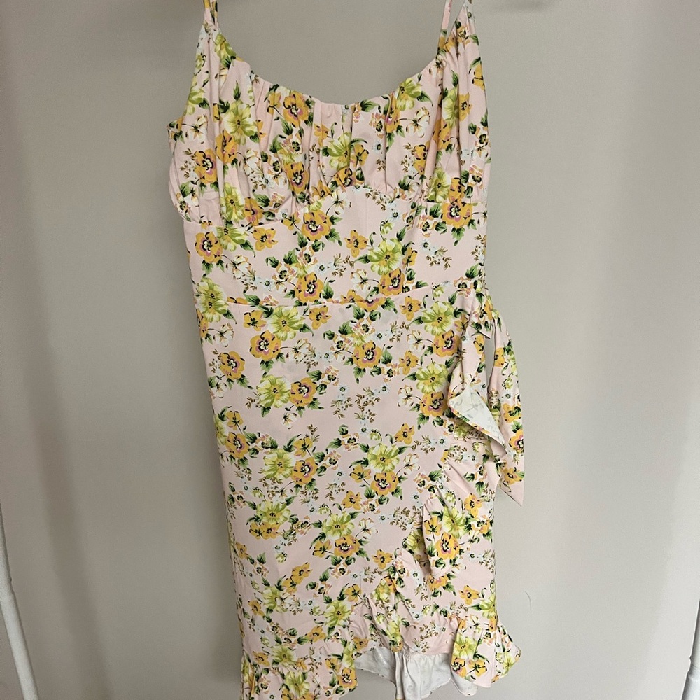 BCBGeneration Floral Dress with Yellow and Green
